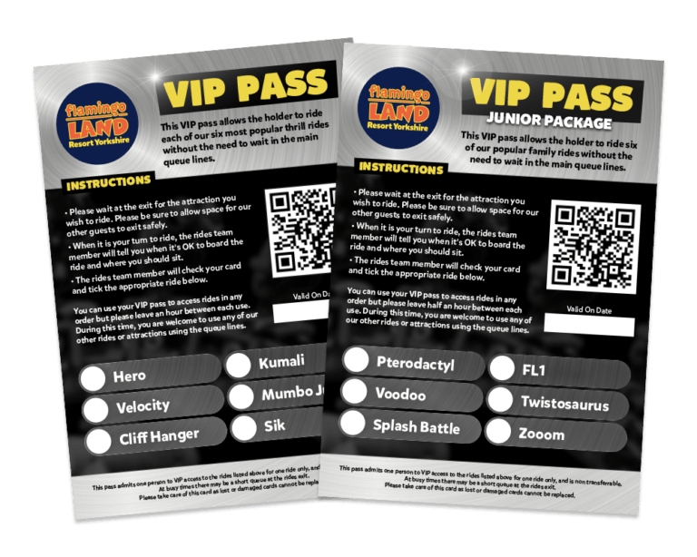 VIP Ride Passes - Flamingo Land Resort